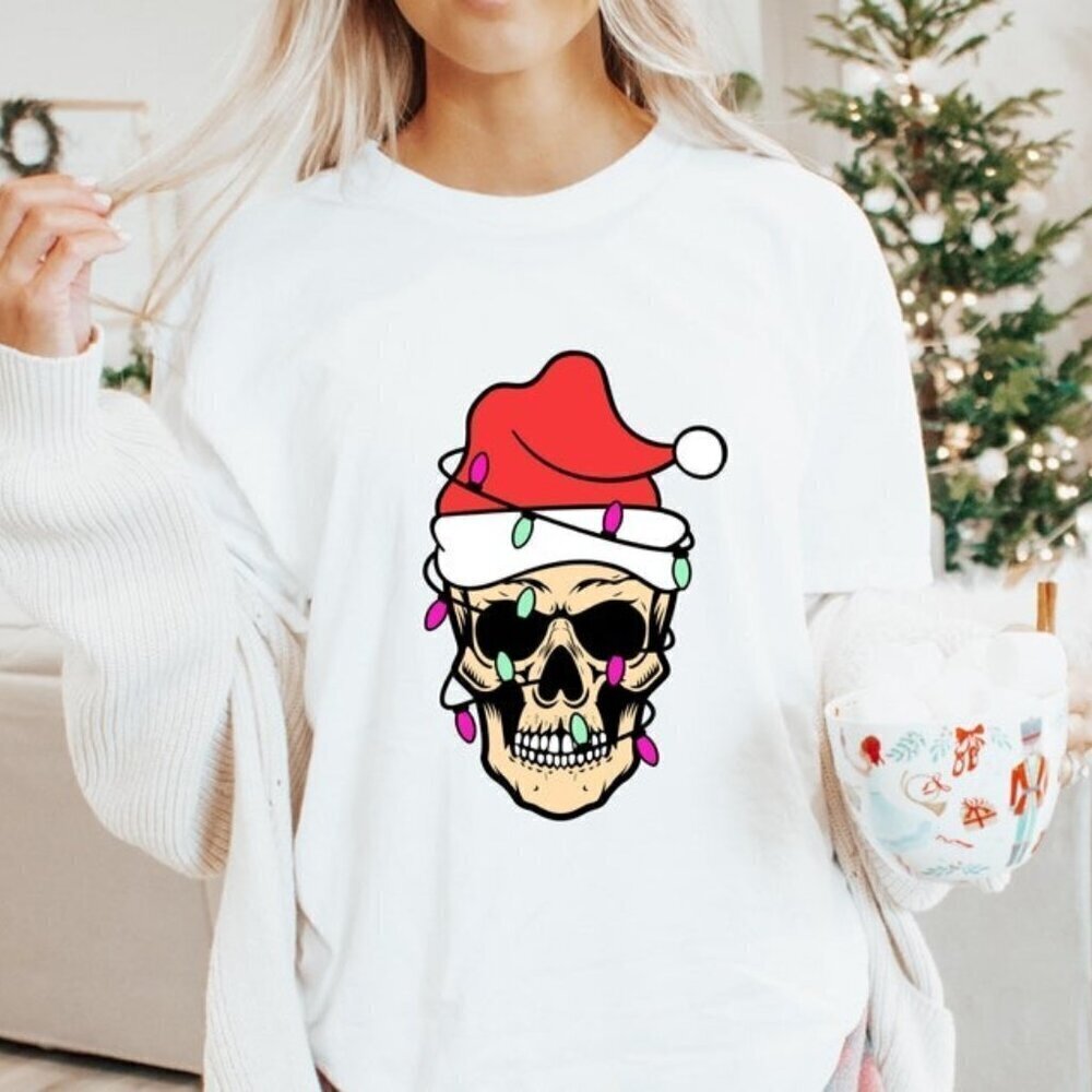 Christmas Skeleton Skull Holiday Humor Gift Unisex T-Shirt